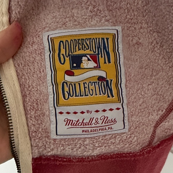 Philadelphia Phillies Mitchell & Ness Red Zip-Up Hoodie - Picture 11 of 12